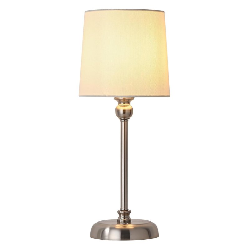 YOIZO Table Lamp Rechargeable Cordless | 6000mAh Battery Operated LED Lamps, Touch Control Stepless Dimmable with Brightness Memory, Portable Bedside Lamp for Living Room/Bedroom/Patio (Nickel)