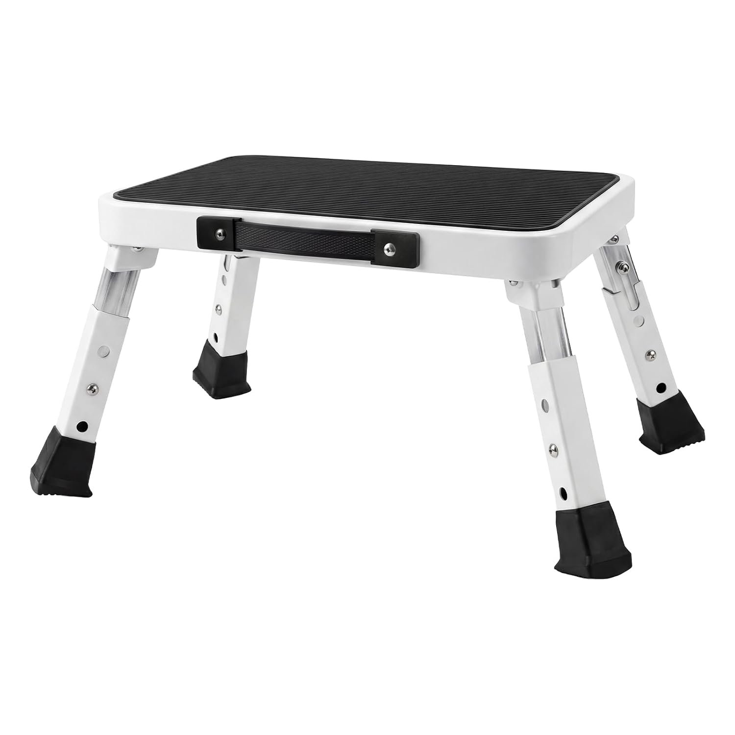 Levede Folding Step Stool, 3-Level Height Adjustable – Lightweight Aluminium, Heavy Duty 150kg Capacity, Anti-Slip Portable Stool for Caravan, RV, Kitchen, Garden, Camping, Fishing