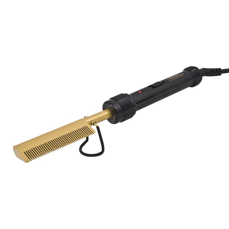 Wahl Afro Hair Comb Electric Straightening Pick Black Hot Comb Styler