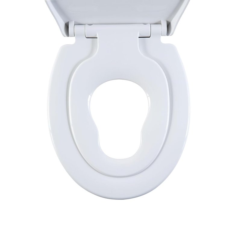 AQUALONA® Premium Thermoplastic Family Toilet Seat Soft Close Hard-Wearing Seat with One Button Hinge Release, Easy to Clean and Install with Universal Fittings, (Family Seat)