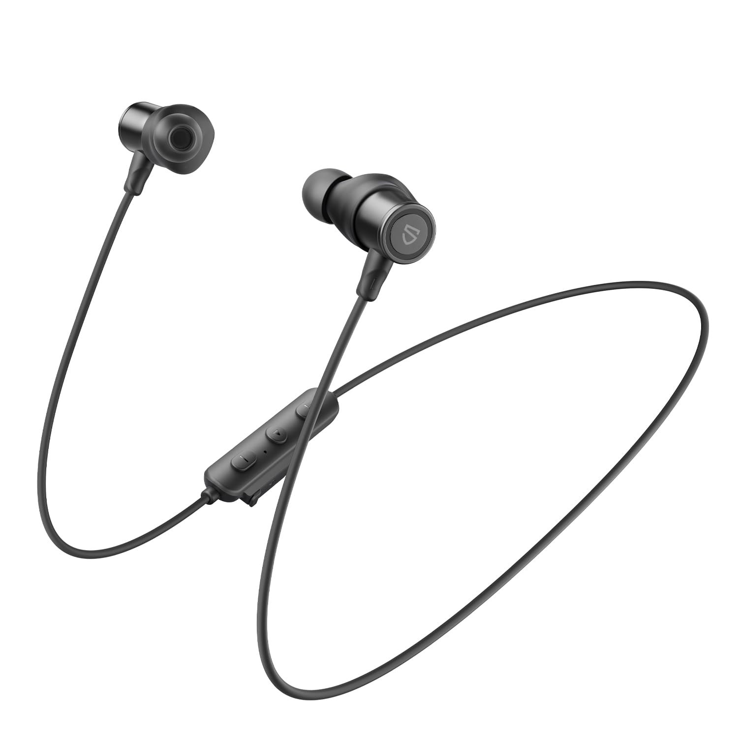 SoundPEATS Neckband Bluetooth Earphones, Q40HD Bluetooth 6.0 Earbuds with LDAC Hi-Res Audio, 11mm Dual-Magnet Drivers, 20H Playtime, IP67 Waterproof Headphones for Running Gym Workout Black