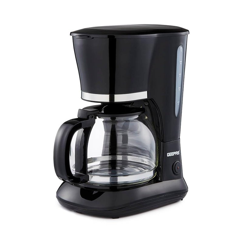 GEEPAS 1.5L Filter Coffee Machine | 800W Coffee Maker for Instant Coffee, Espresso, Macchiato & More | Boil-Dry Protection, Anti-Drip Function, Automatic Turn-Off Feature, Black