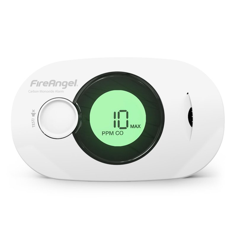 FireAngel FA3322 Digital Carbon Monoxide Detector, Humidity, Temperature and CO Alarm Monitor for Travel, Carbon Monoxide Alarm for Home, 1-Pack