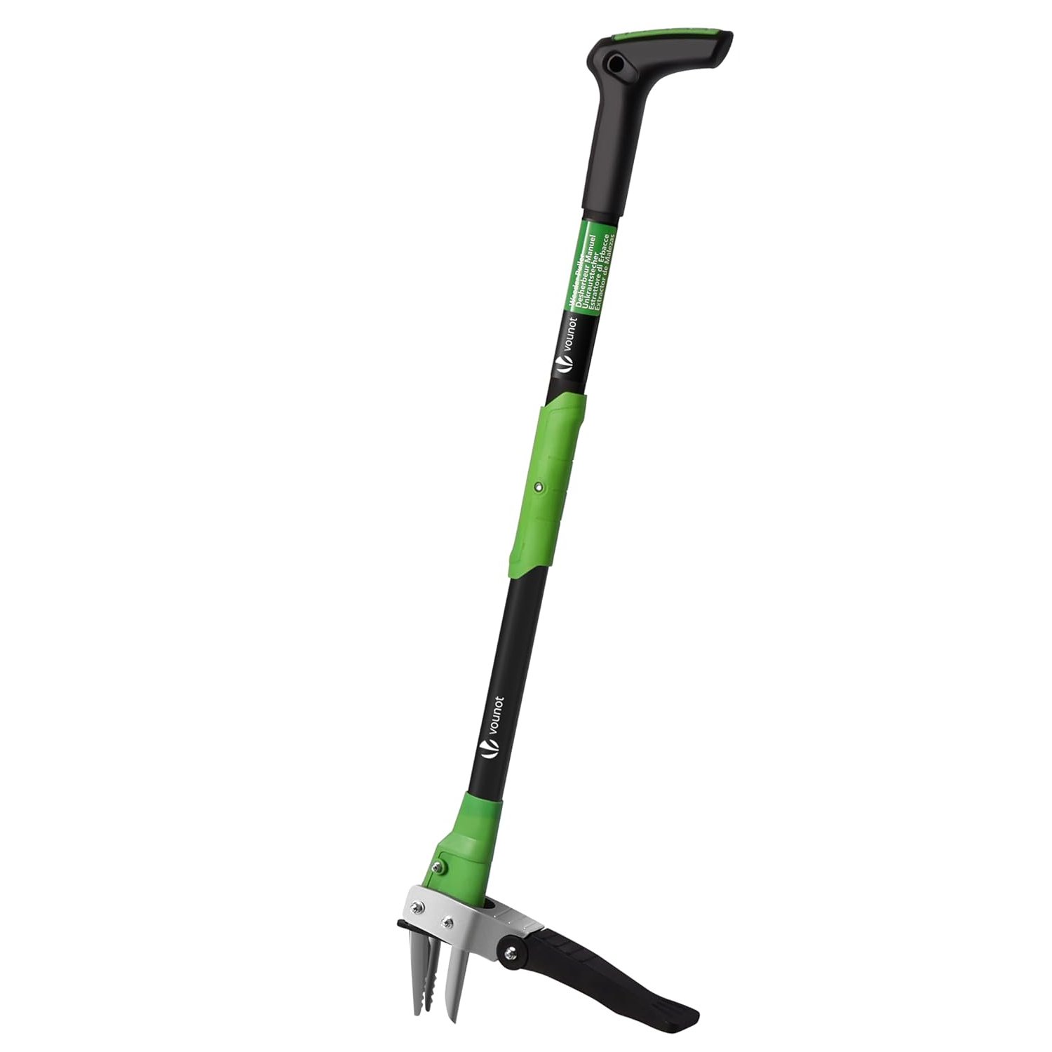 VOUNOT® Stand up Weed Puller with Long Handle, Weed Remover Tool Root Remover for Garden Lawn, Heavy Duty Weeding Tool for Dandelion and Thistle