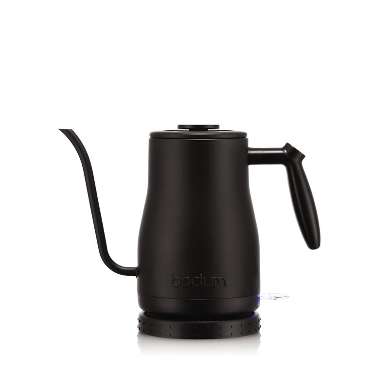 Bodum 34oz Bistro Gooseneck Electric Water Kettle, Pour Over Coffee & Tea, Stainless Steel, Matte Black