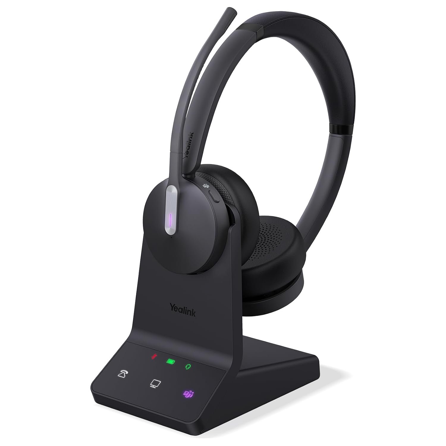 Yealink WH64 DECT & Bluetooth Dual Teams Wireless Headset with Microphone,606 ft Range On Ear Headphones with 3X Noise Cancelling Mic,32H Talk Time, Microsoft Certified PC Headsets for Work,VoIP Phone