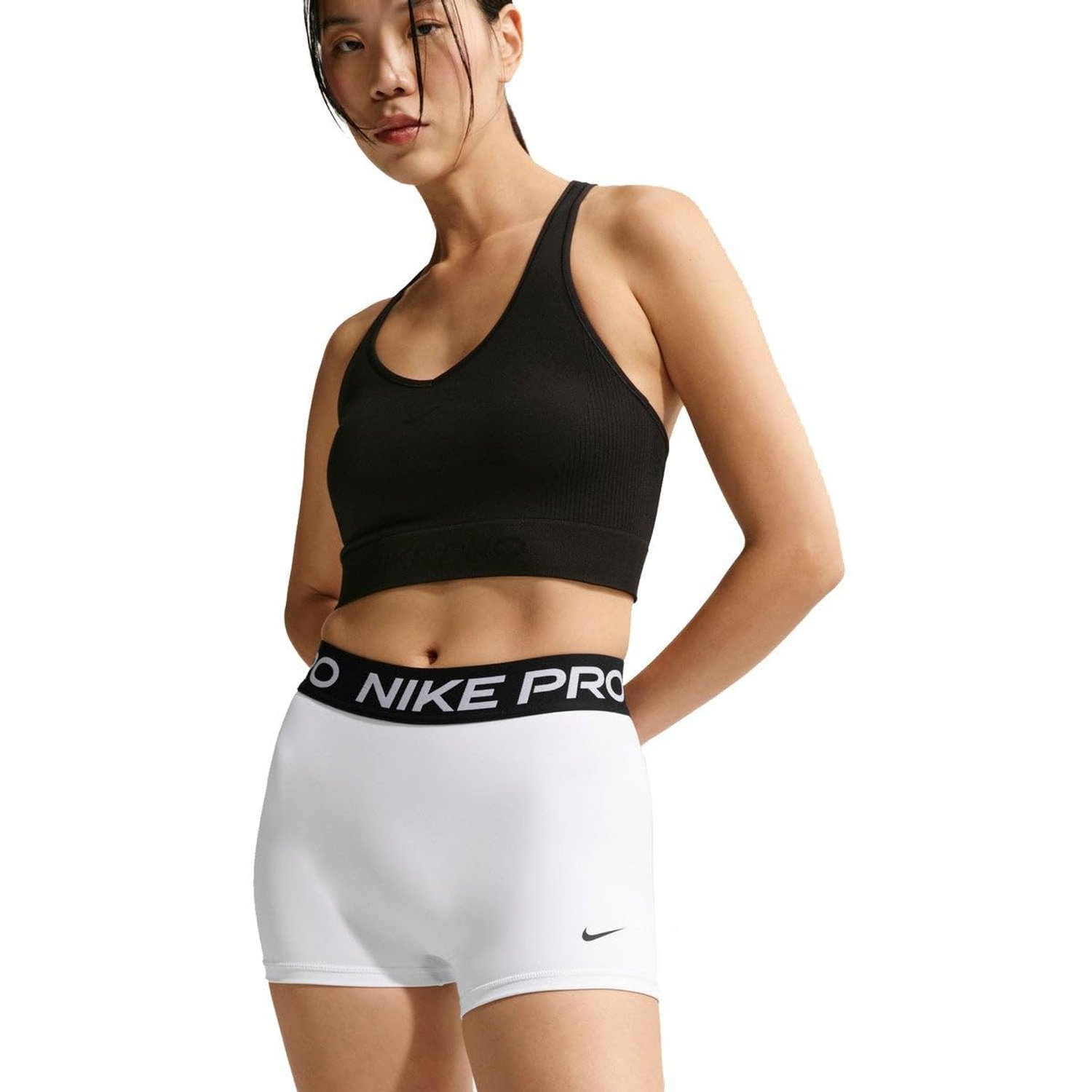 Nike Women's Pro, Iron Grey/Black/White, XXS