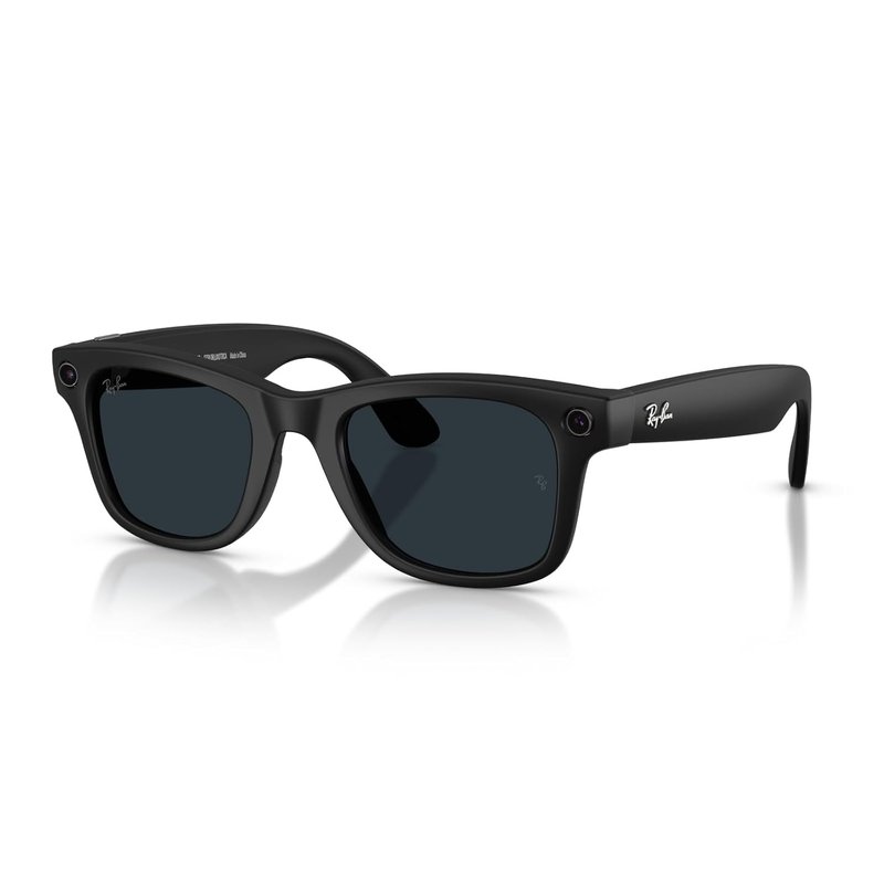 Ray-Ban Meta (Gen 2) Wayfarer AI Glasses for Men, Women — 12 MP Camera, 3K Ultra HD Video, Open-Ear Audio, Meta AI — 2X Battery Life — Matte Black/from Transitions® Clear to Grey Lenses