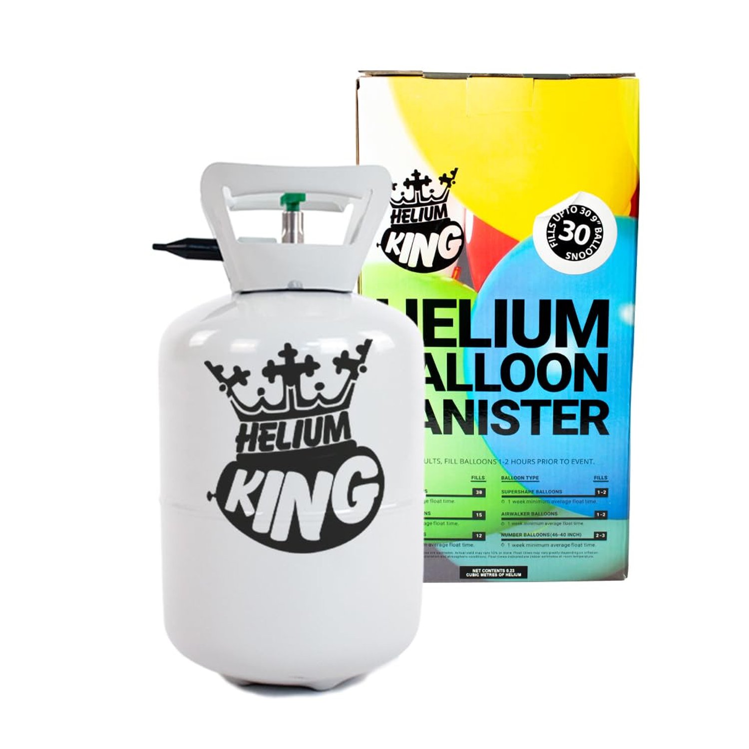 PARTYRAMA.CO.UK Disposable Helium Gas Canister - Fills 30 x 9 Inch Latex Balloons or 14 Foil Balloons - Helium Balloon Gas Cylinder UK Filled
