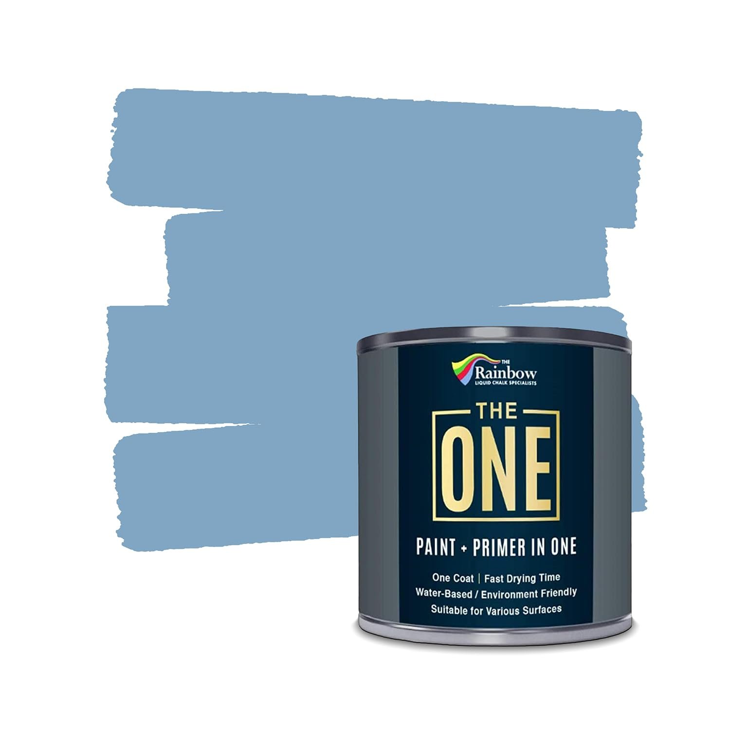 THE ONE All-In-One Paint & Primer - Light Blue Matt, 2.5 L | Multi-Surface 1 Coat Formula | Easy Indoor & Outdoor Decorating for Home & Garden Walls, Floors, Furniture | Durable, Water-Based, Low VOC