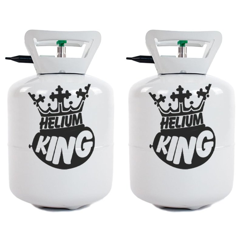 Helium King 2 x Disposable Helium Gas Canister - Fills 100 x 9 Inch Latex Balloons or 36 Foil Balloons - Helium Balloon Gas UK Filled Helium Cylinder for - 2 Canisters in Total