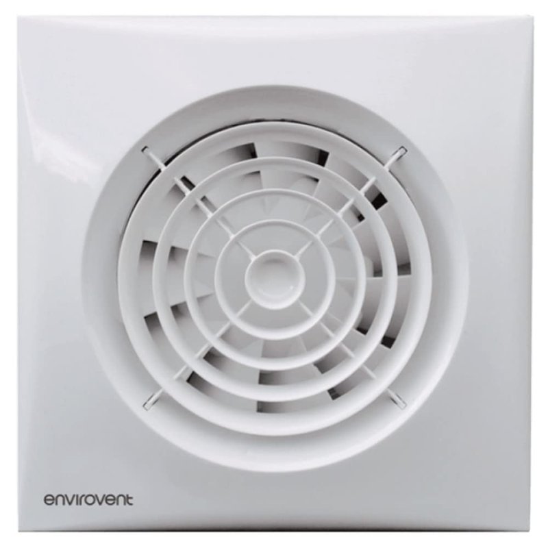 Envirovent SIL100 Silent-100 Axial Silent Extractor Fan Axial 100 mm / 4 Inch Timer Model (White)