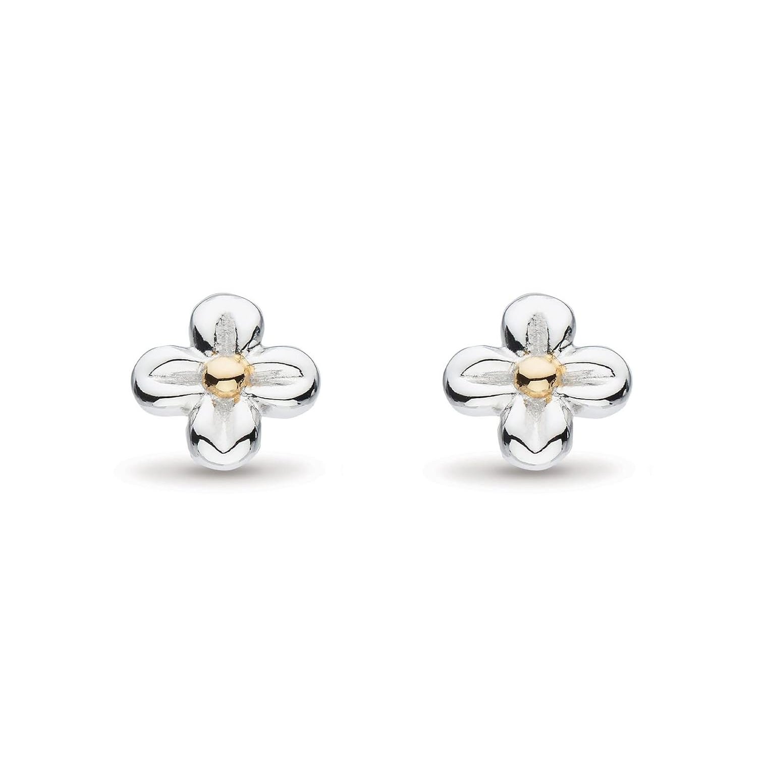 Kit Heath - Honey Flower Stud Earrings A nature-inspired Sterling Silver and gold bloom—gift a little floral charm or keep as a favourite staple