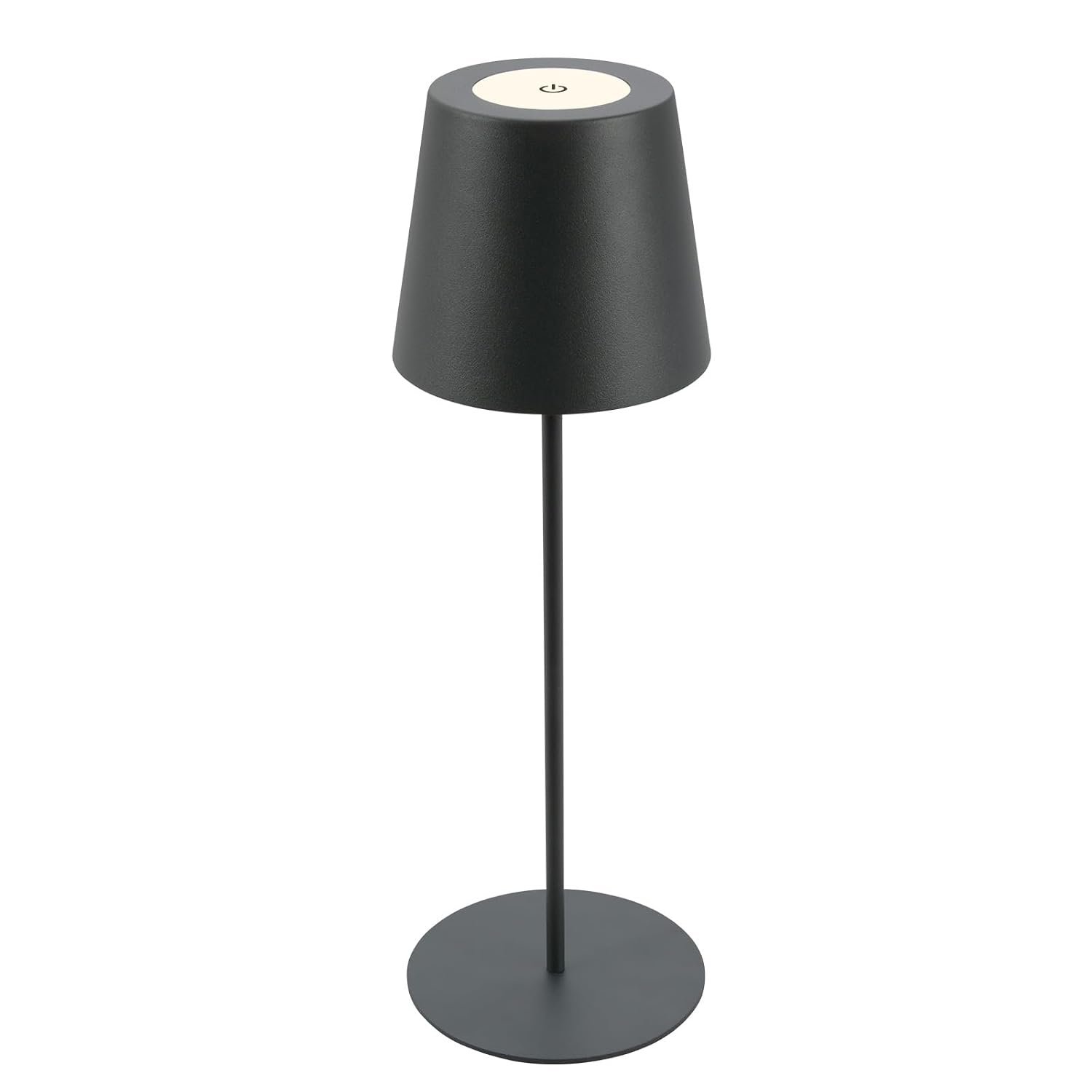 BRILONER - Rechargeable lamp with usb c, desk lamp with touch, dimmable, IP44, warm white light colour, bedside lamps, table lamp, battery lamp, table lamps for living room, 36x10.5cm, anthracite