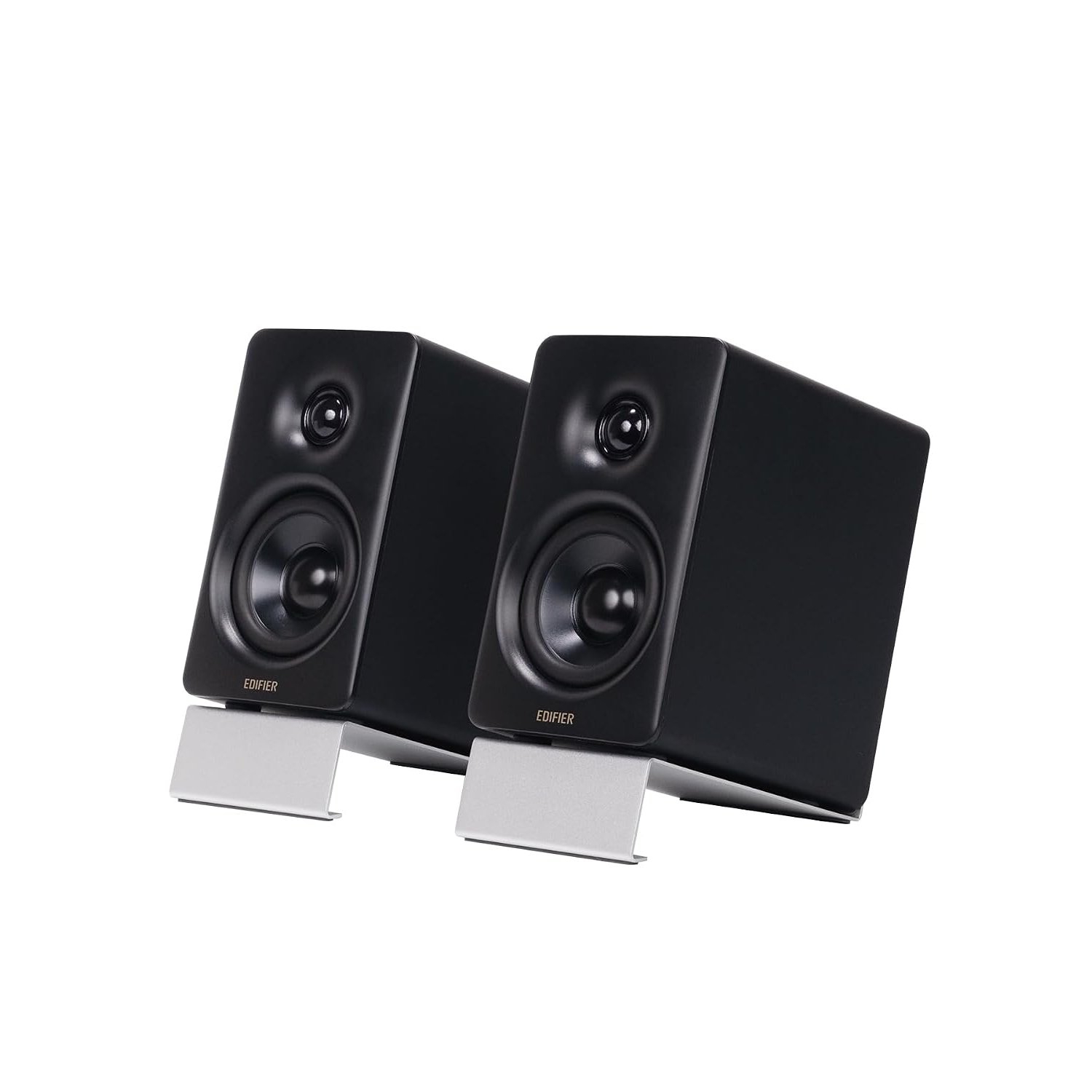 Edifier M60 Compact Desktop Speakers 2.0: Bluetooth 5.3, 66W RMS, Hi-Res Wireless Audio, LDAC, 3” Mid Bass & 1” Tweeter, USB-C/AUX Inputs, Multimedia Speaker with Stands for PC Gaming & Music – Black