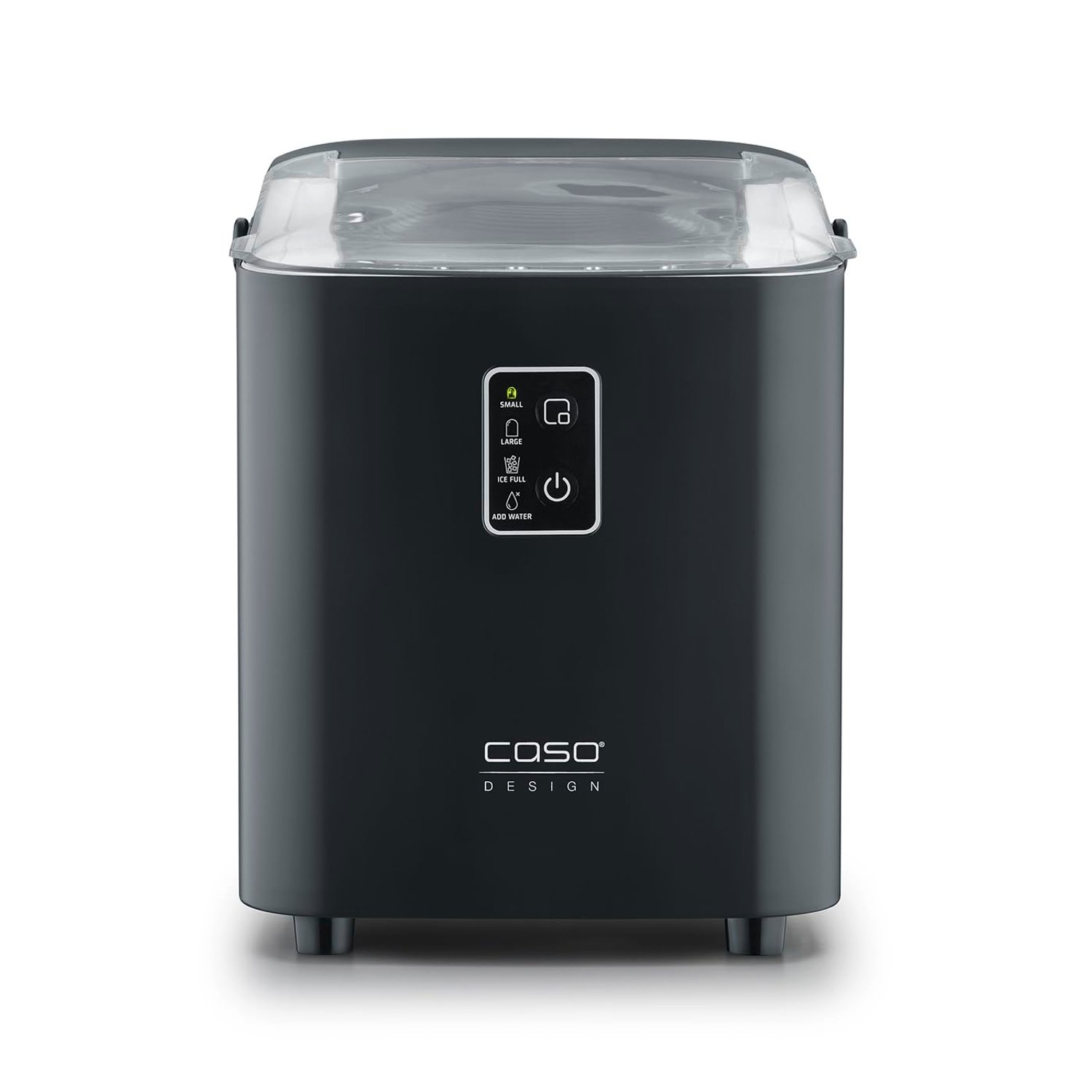 CASO Design IceChef, Compact Ice Cube Maker, Counter-Top Ice Machine for Home and Kitchen, 1L Water Tank, Ice in Just 6 Minutes, 12kg of Ice in 24 Hours, 2 Sizes, Self-Cleaning Ice Cube Maker Machine