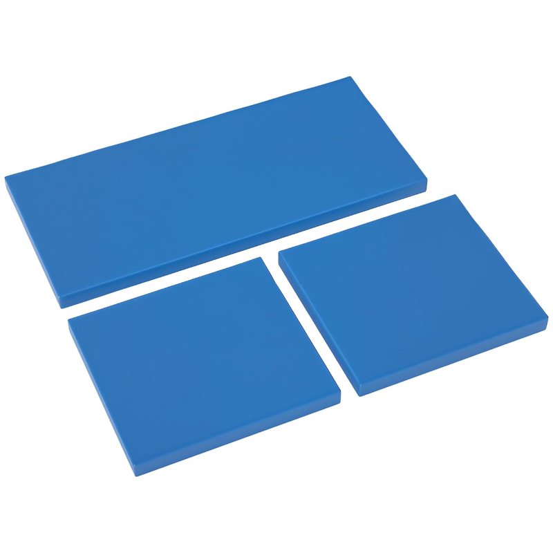 Outsunny Outdoor Seat Cushion Pads for Rattan Furniture, 3 PCs Garden Furniture Cushions, Sky Blue