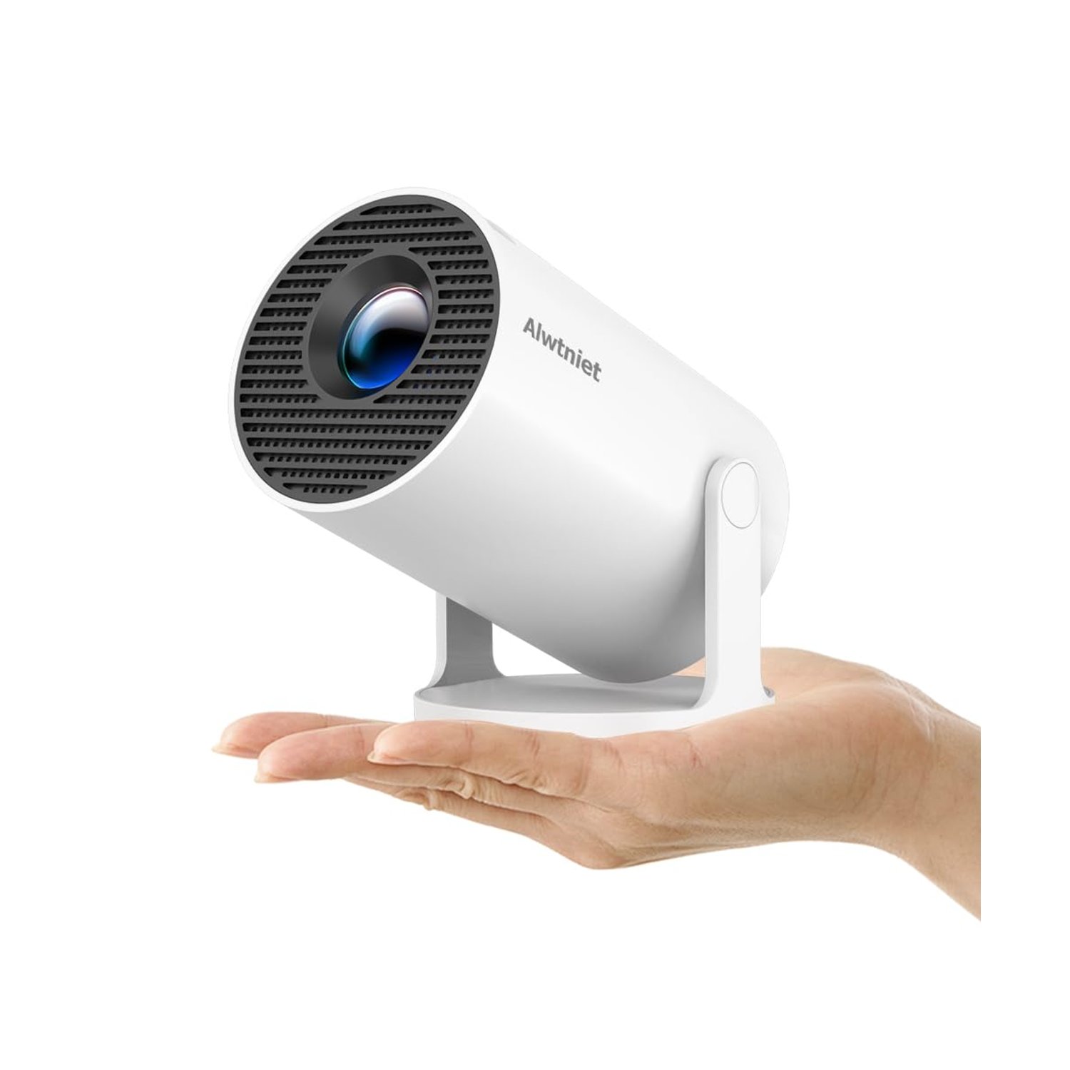 Mini Projector, 4K Support Projector for Bedroom, Portable Smart Projectors WiFi 6 Bluetooth 5.4, Auto Vertical Keystone 180°Rotatable for Laptop, PC, Mobile Phone (Android OS 14.0)