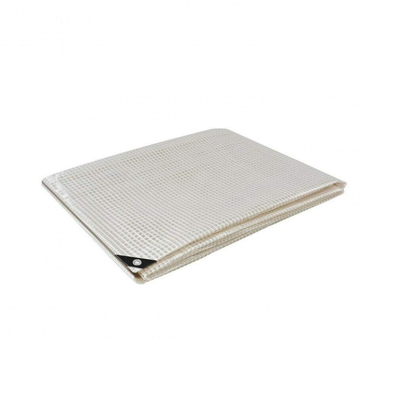 6 x 10 m Clear Tarpaulin Waterproof Heavy Duty Tarp Sheet Cover, Groundsheet - Waterproof, Weatherproof, Frost-Resistant, UV Protection, Universal, Multipurpose, Reinforced Eyelets