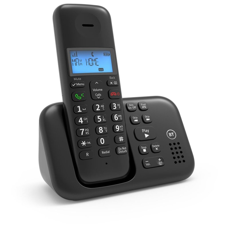 BT 3960 Cordless Landline House Phone, Home Phone, Nuisance Call Blocker, Do Not Disturb button, Answer Machine, Single Handset Pack