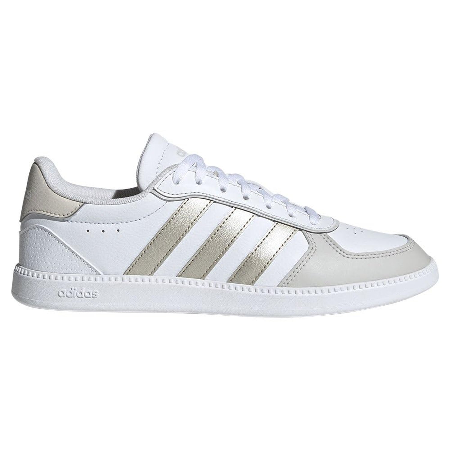 adidas Breaknet Sleek White Leather Sneakers, white, 6.5 UK