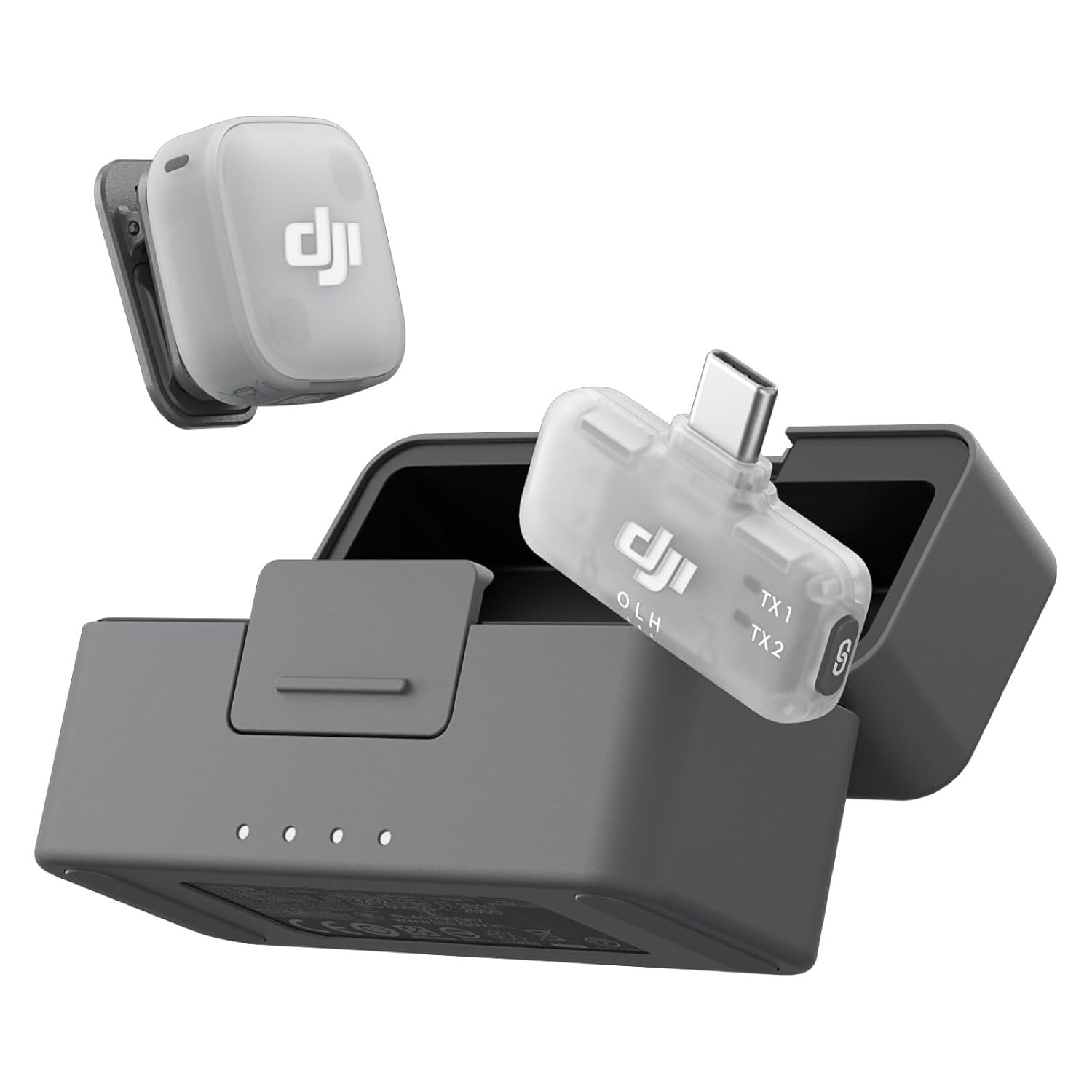 DJI Mic Mini 2 (1 TX + 1 Mobile RX + Charging Case), Lavalier Wireless Vlogging Mic for iPhone/Android/Camera, Bluetooth Microphone, Live Streaming, Plug-And-Play, 24h Battery, Noise Cancelling