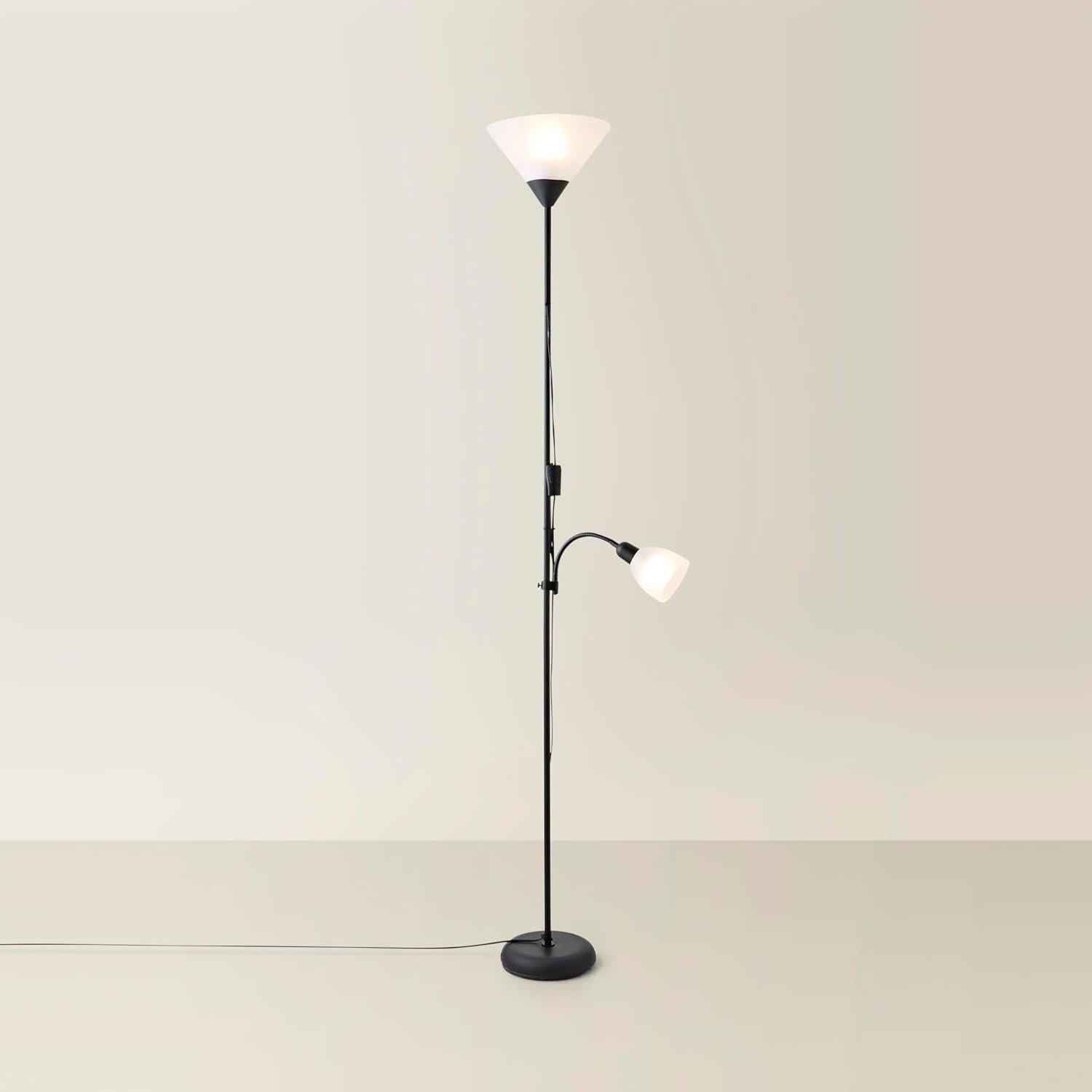 MiniSun | Modern Gloss Black 2 Way Mother/Father and Child Floor Lamp | Floor Lamps & Torchieres, Home Décor & Improvement Essential