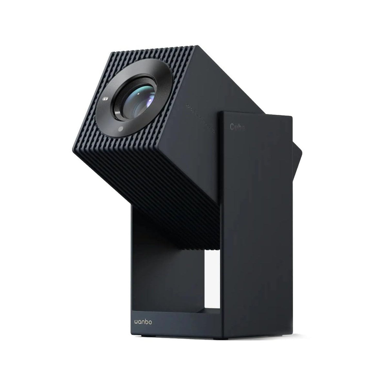 Wanbo Cube 2 Pro Smart Projector with Android TV & ToF Auto-Focus – Compact Portable Mini Projector and Bluetooth Speaker 8W, Keystone Correction, Home Theater for Small Spaces, Bedrooms, Dorms, Blue