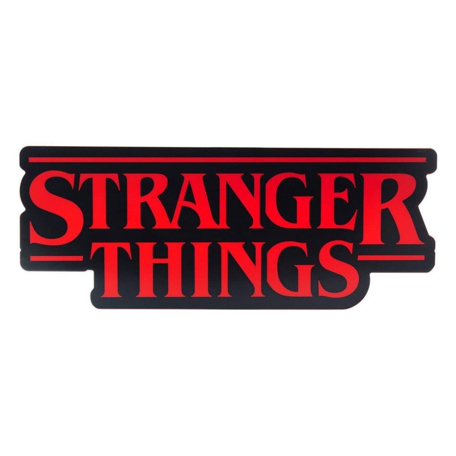Paladone Stranger Things Shaped Logo Light, 30cm (11.8") Wide Wall or Desk Lamp with USB or Battery Power, Phase & Pulse Modes, Officially Licensed Netflix Merchandise