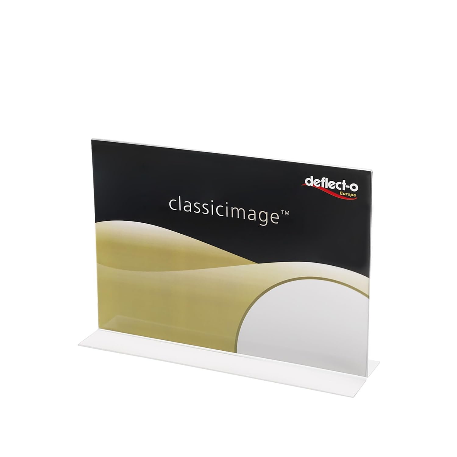 Deflecto A6 Landscape Sign Holders – Pack of 6 – Menu, Leaflet & Document Display Stand