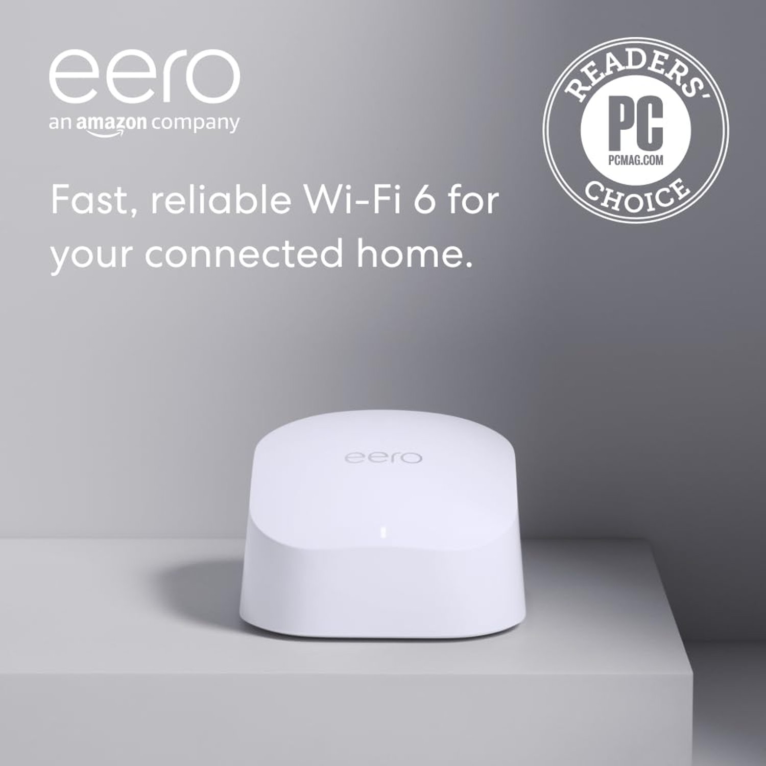 Amazon eero 6 mesh Wi-Fi router | 900 Mbps Ethernet | Coverage up to 140 m2 | Connect 75+ devices | 1-Pack