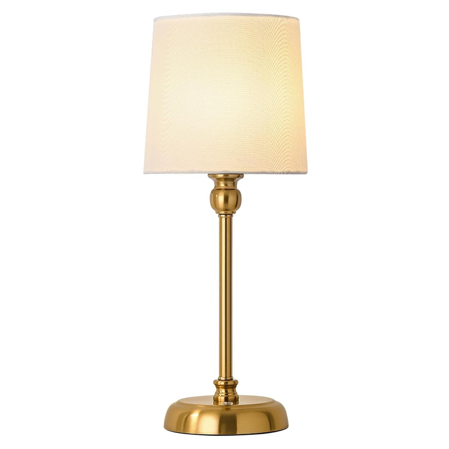 YOIZO Table Lamp Rechargeable Cordless | 6000mAh Battery Operated LED Lamps, Touch Control Stepless Dimmable with Brightness Memory, Portable Bedside Lamp for Living Room/Bedroom/Patio (Gold)