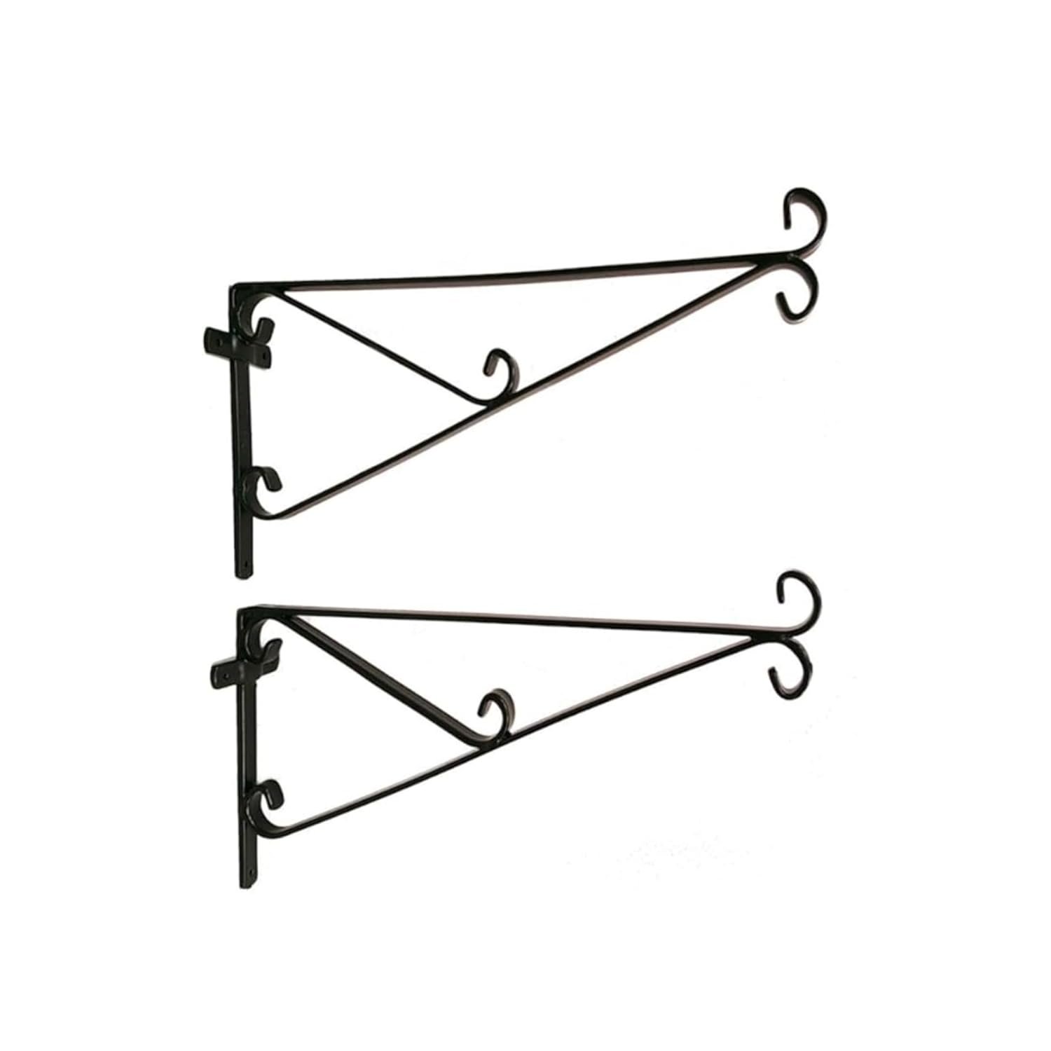 Conka Garden 18" Hanging Basket Brackets - Metal Wall Mount Bracket, Planter Bracket for Hanging Gardening Decoration. Strong Heavy Duty Fits 14"-20" - Pack of 2