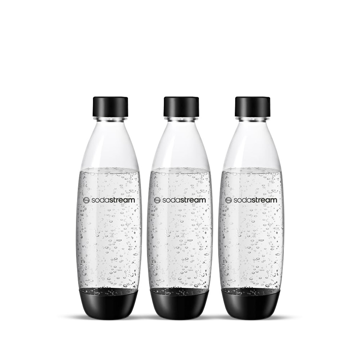 SodaStream Fused Bottles for Source, Play, Power, Spirit, Fizzi and Genesis Carbonator, 1 Litre, Pack of 3 (3 x 1 L)
