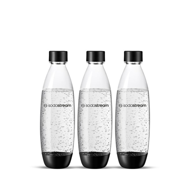 SodaStream Fused Bottles for Source, Play, Power, Spirit, Fizzi and Genesis Carbonator, 1 Litre, Pack of 3 (3 x 1 L)