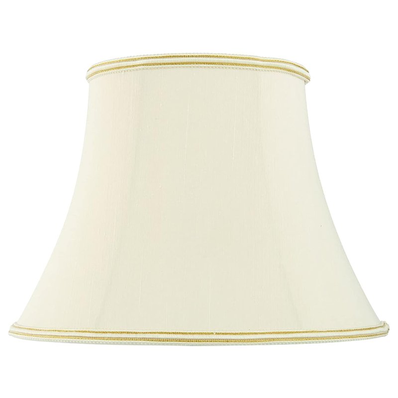 National Lighting Decorative Lampshade for Table Lamps - 12-Inch Tapered Oval Lamp Shade in Cream Fabric - Compatible with 60W 240V E27/B22 GLS Incandescent or LED (Not Included)