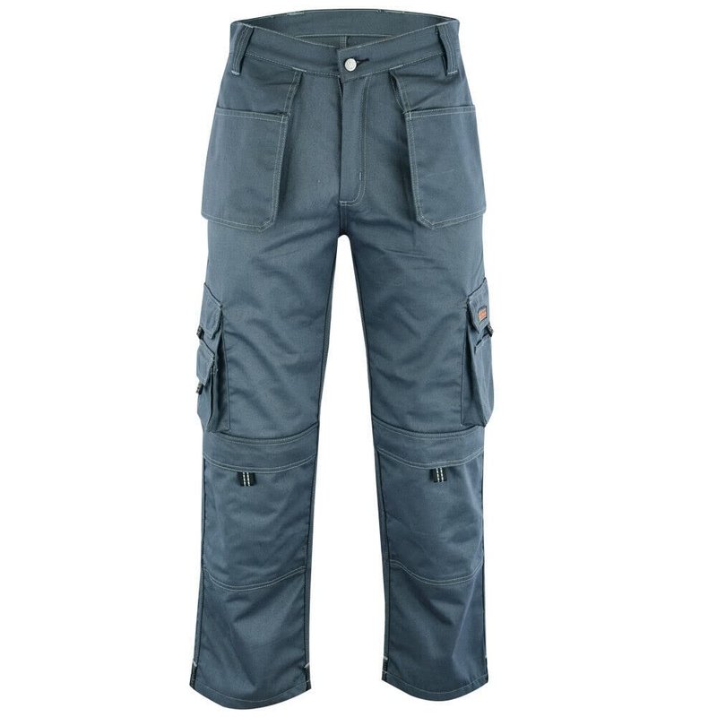 Wright Wears Men PRO-11 Work Trouser Heavy Duty Multi Pockets Safety Cargo Combat Pants, Grey, 32W / 31L
