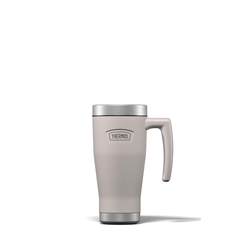 Thermos - Icon Sandstone Travel Mug (470ml), Reusable Insulated Stainless Steel Coffee Cup for Hot or Cold Drinks, Vacuum Sealed Water Flask with a Leak-Proof Lid, 7hr Hot/22hr Cold