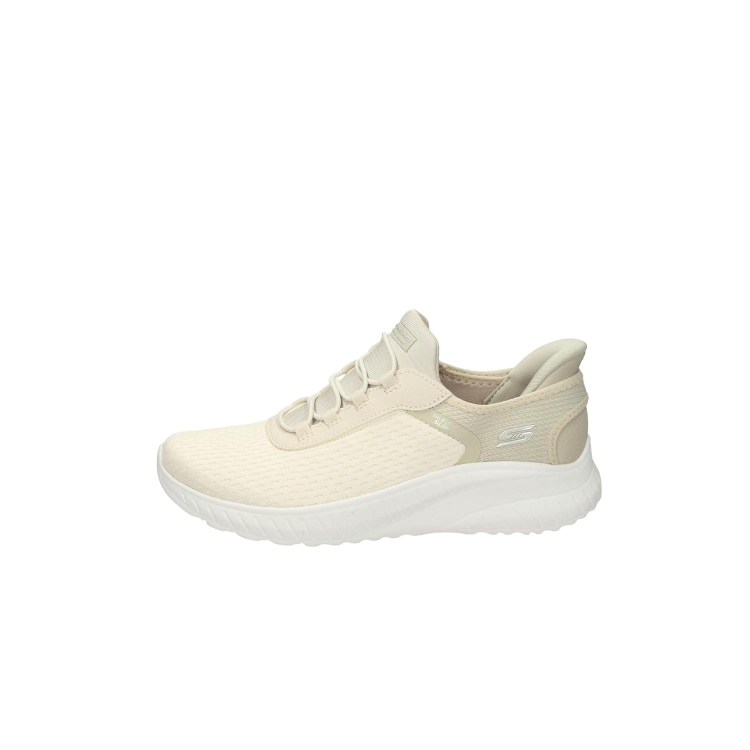 Skechers Women's Bobs Squad Chaos In Color Slip-Ins, Off White Mesh, 10 UK