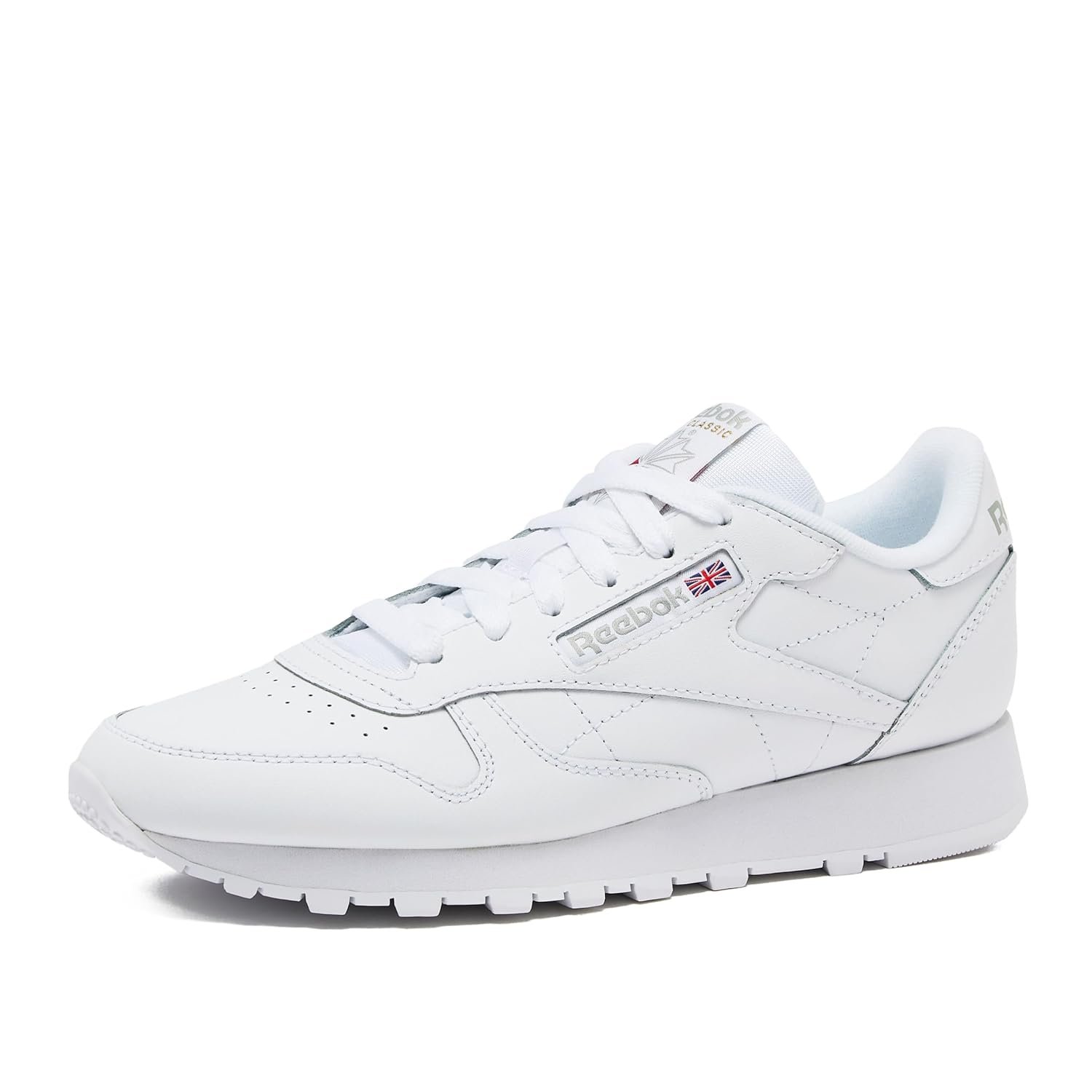 Reebok Men Classic Leather Sneaker, FTWR White/FTWR White/Pure Grey 3, 8.5