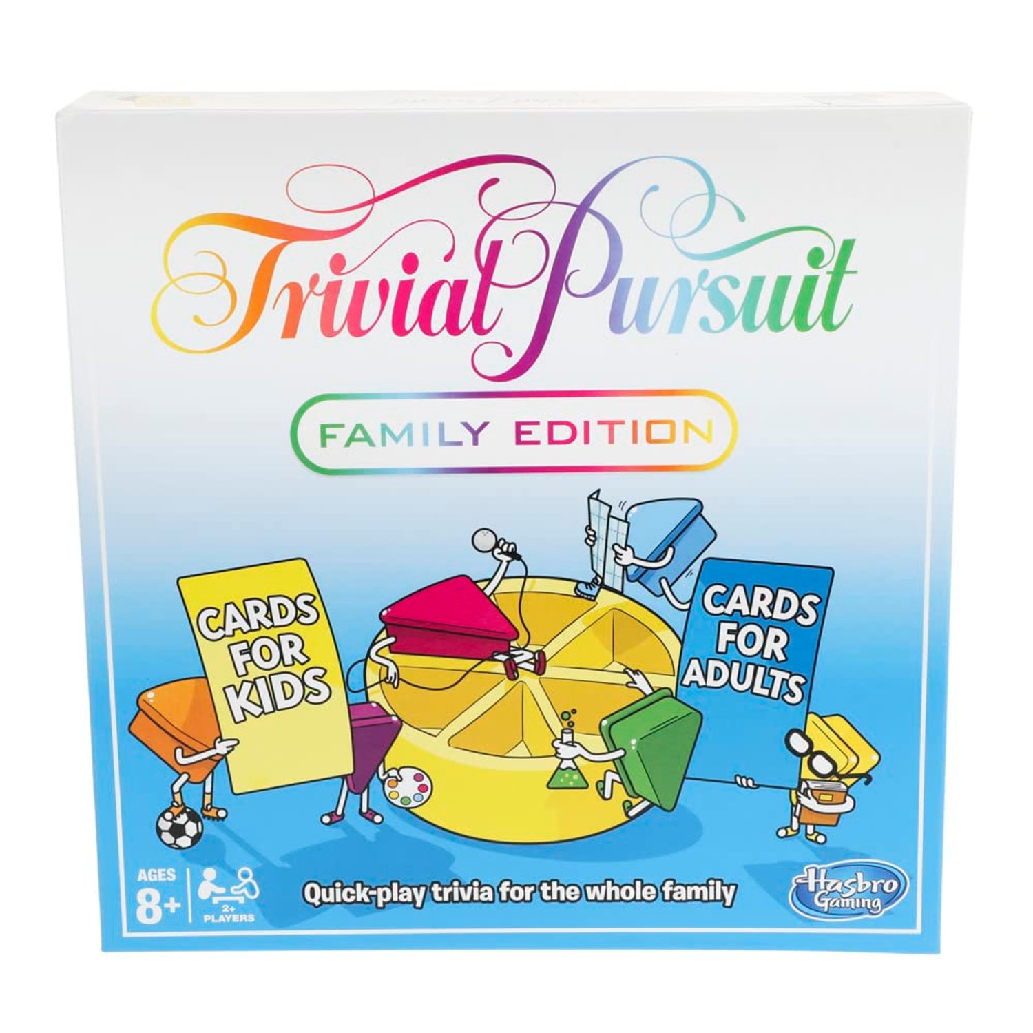 Hasbro Gaming Trivial Pursuit, Family Edition, Trivia Board Game for 2 Players or More, Party Games for 8+ Year Old Boys and Girls