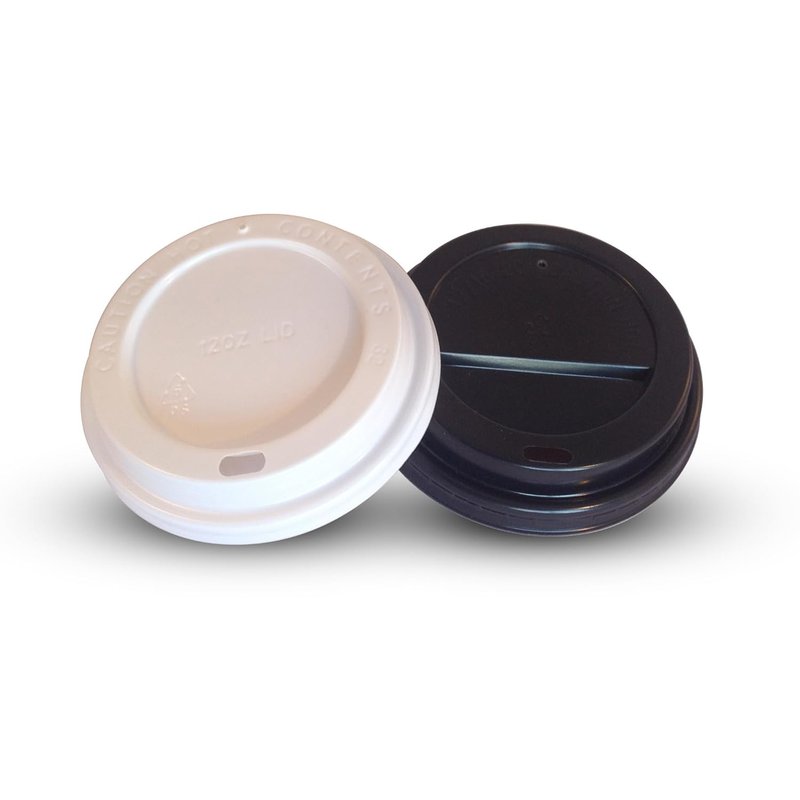 HOT BARGAINS Disposable Coffee Cup Reusable Lids, 500 Count Black or White Reusable Lids for 12oz/16oz Paper Cups