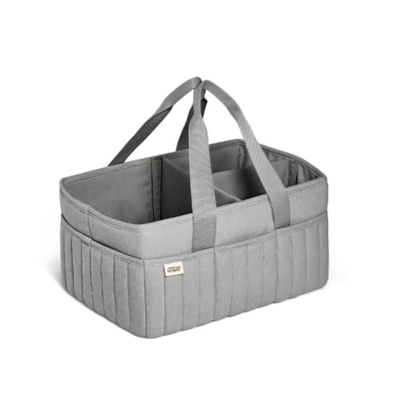 Mamas & Papas Nappy Caddy, Nursery Organizer for Changing Station and Travel, Storage Solution, Baby Shower Idea, Cashmere Waffle, 37 x 20 x 7cm