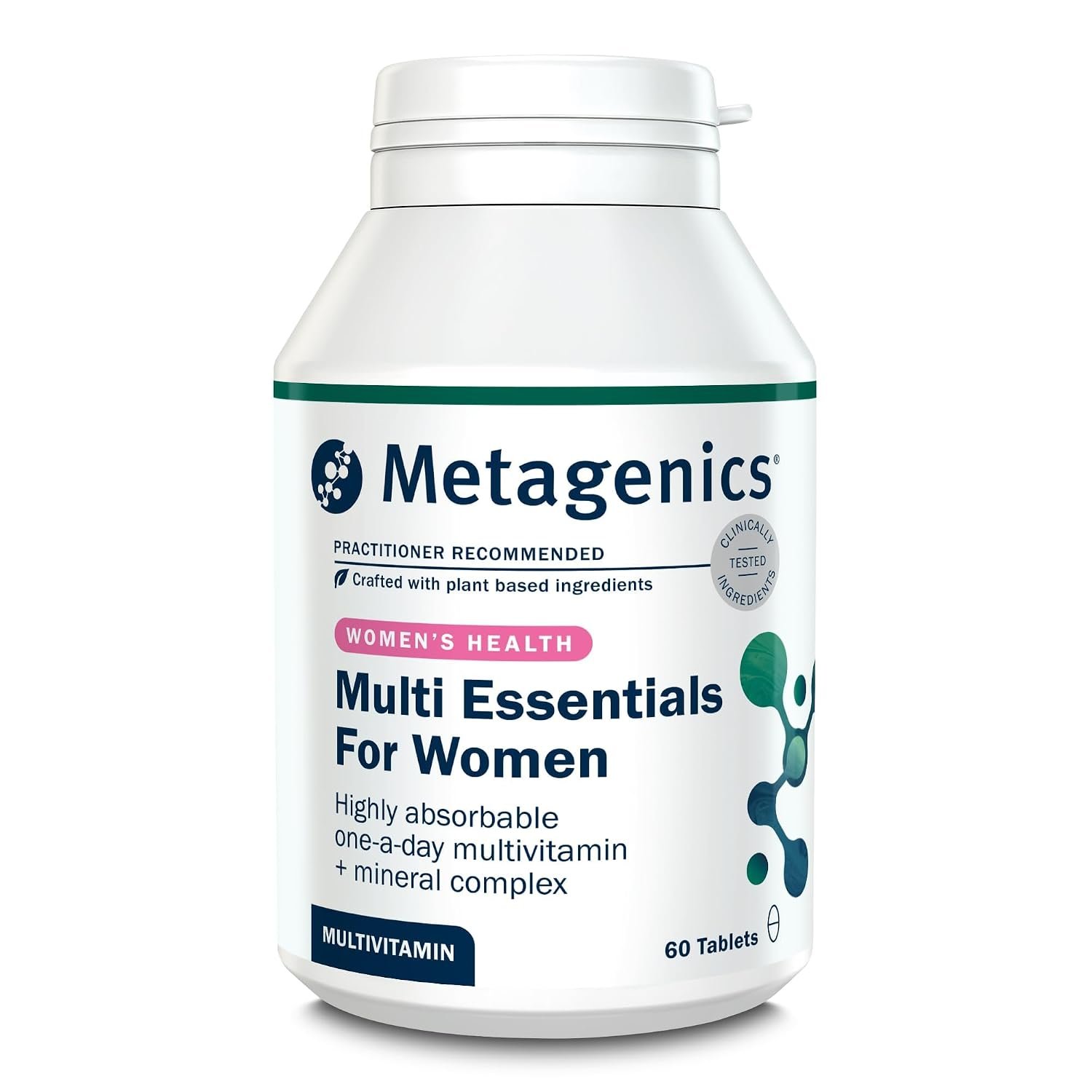 Metagenics Multi Essentials for Women Multivitamin with Iron - 29 Vitamins & Minerals for Women - Vegetarian and Vegan - 60 Tablets