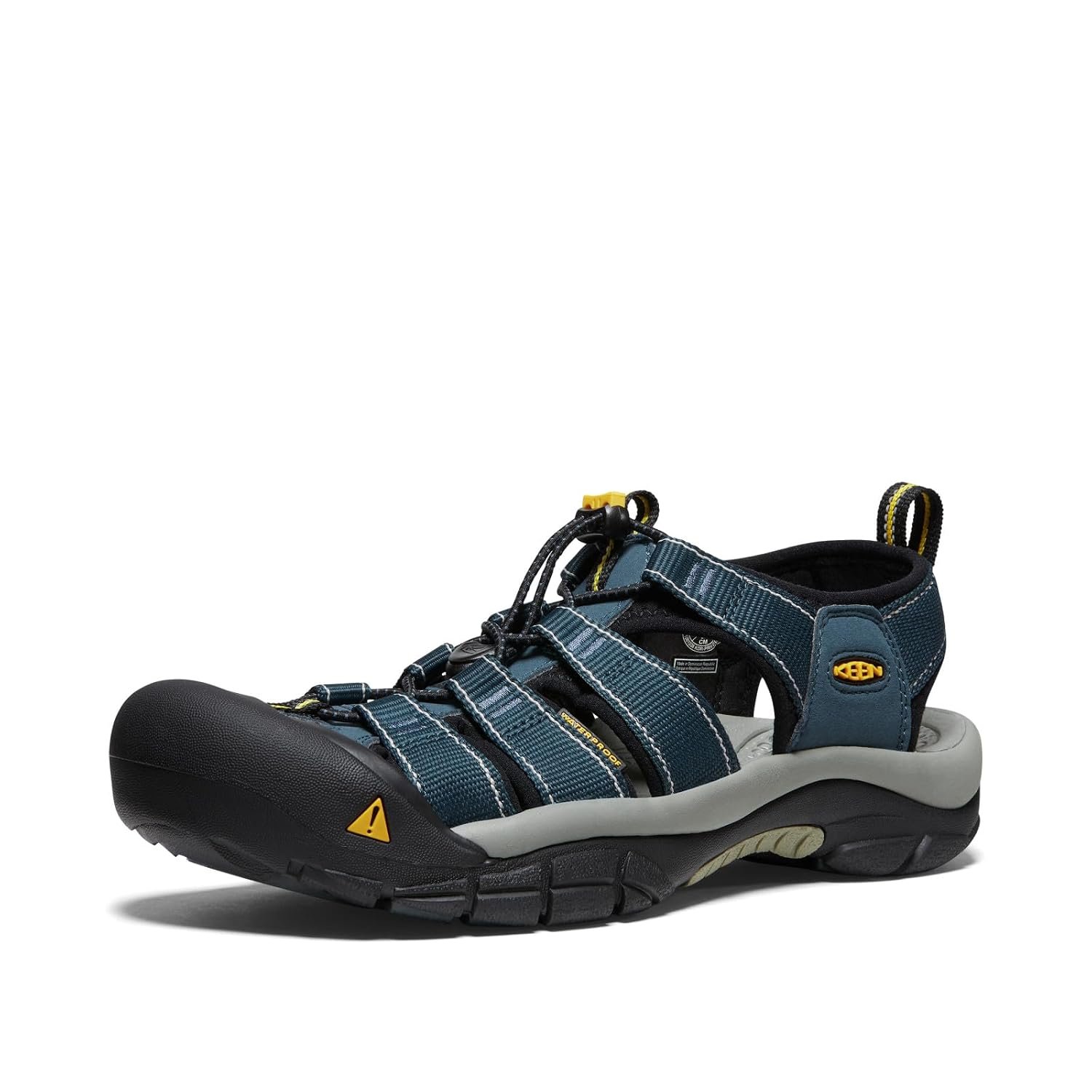 KEEN Men's Newport H2 Closed Toe Water Sandals, Navy/Medium Grey, 15