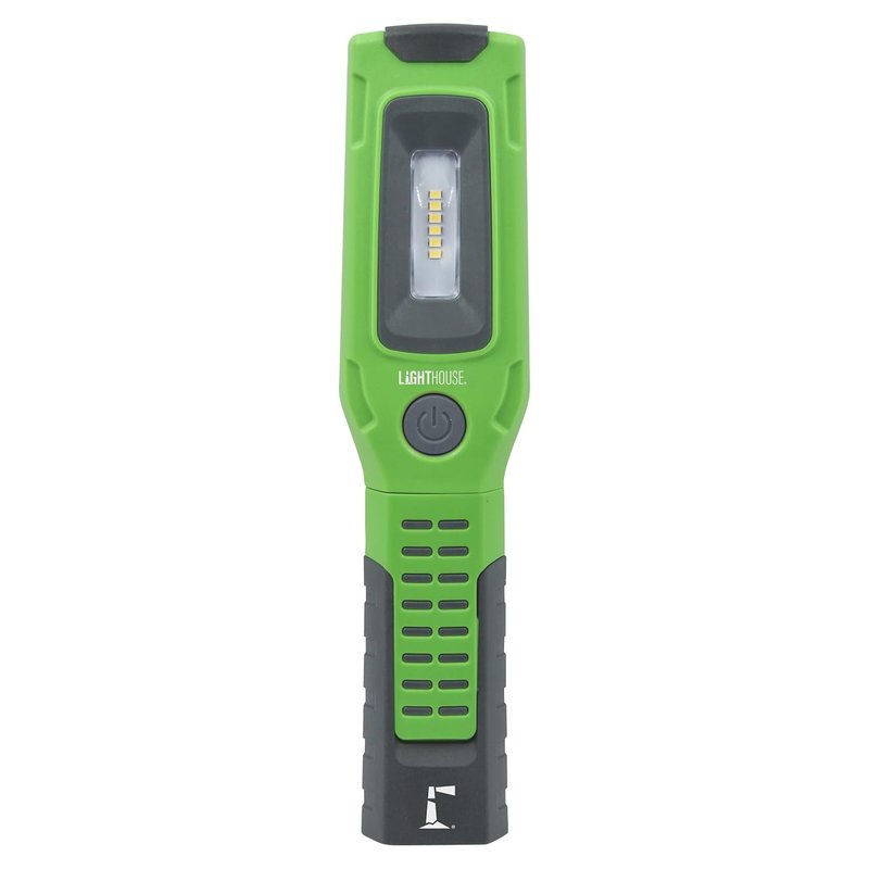 Lighthouse Torches Rechargeable Inspection Light – 2 Lighting Modes, 120/700 Lumens, Adjustable Base & Magnetic Back for Hands-Free Use, Green/Black