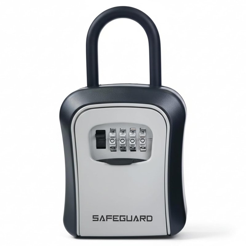 D&S London® Safeguard Shackle Key Safe Lock Box Hangable Police Approved KeyBox Alloy body Secure Combination Padlock outdoor Key hider for Airbnb, Home, Garage, Office, waterproof & Durable