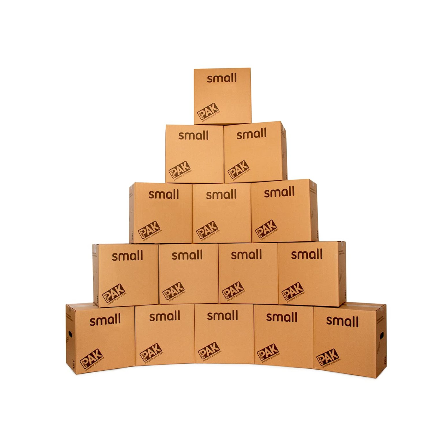StorePAK Strong Cardboard Moving & Storage Boxes with Handles – 15 Pack Extra Spacious Packing Boxes for Moving House, 31 Litres (25x35x35cm) – 100% Recycled & Recyclable, FSC Certified Storage Boxes