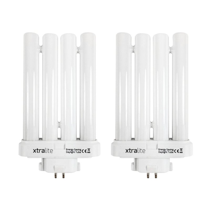 Xtralite 2 Pack 27w Daylight Replacement Bulb for High Vision Reading Lamps, 4 Pin GX10Q-4 Quad Tube (6500k)