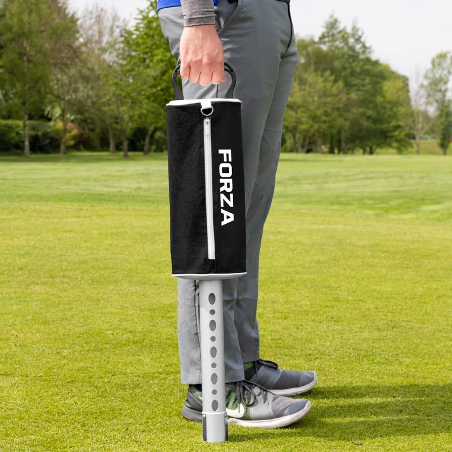 FORZA Golf Shag Bag - Aluminium Golf Ball Collector - 85 Golf Ball Capacity
